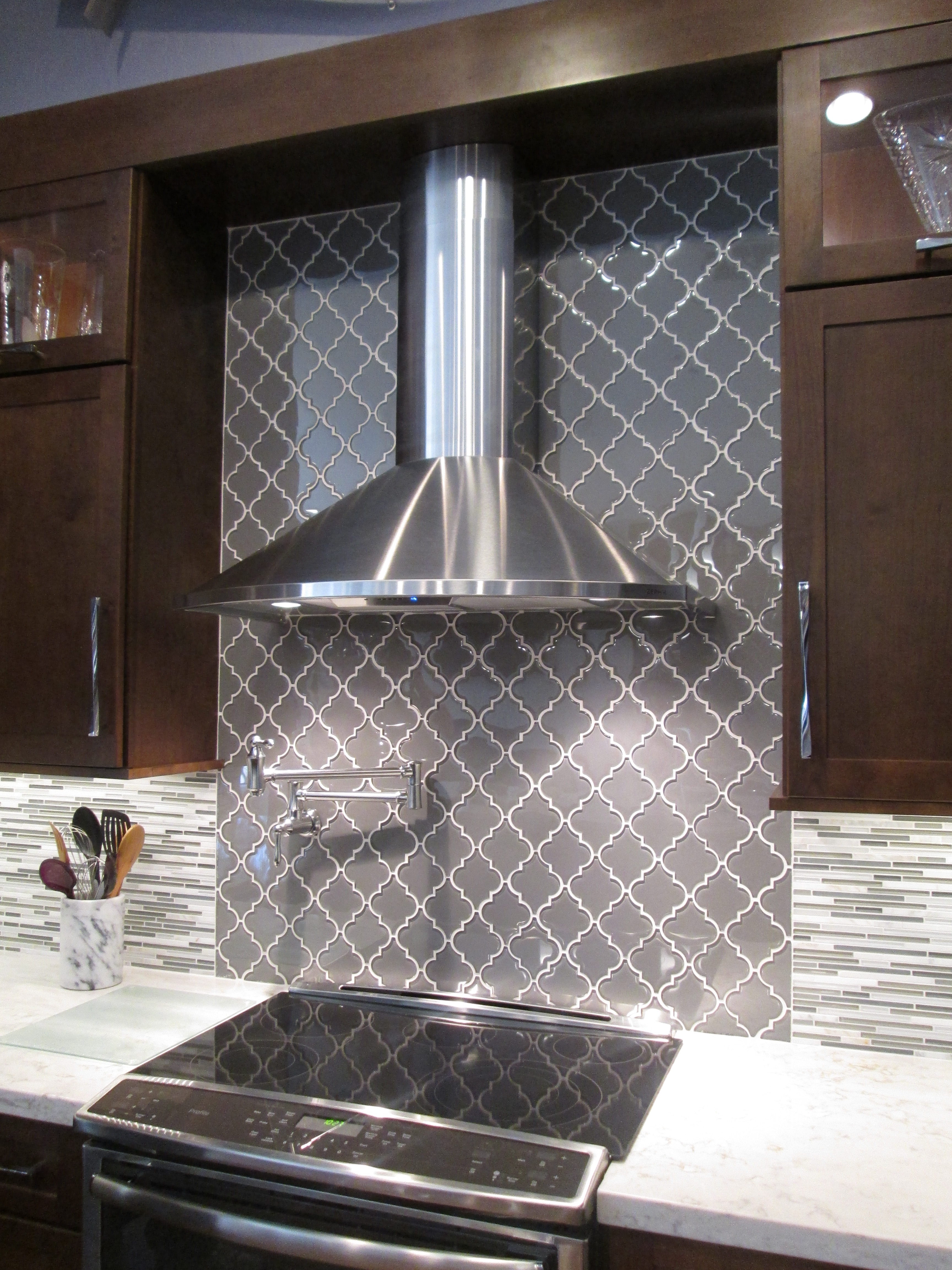 Arabesque Glass Backsplash