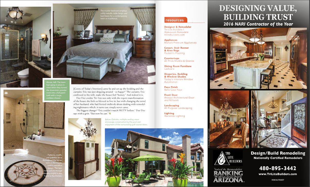 SuCasa feature editorial of Tri-Lite Builders Gainey Ranch remodel in Scottsdale Arizona