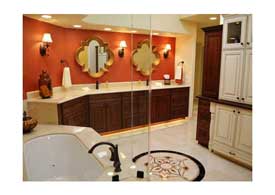 Phoenix AZ master bathroom remodel with a soaking tub and large shower