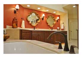 Phoenix AZ master bathroom remodel with a soaking tub and large shower