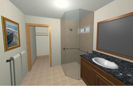 Phoenix, AZ Home Addition Contractor. With accessibility features for their mother-in-law. 3D computer renderings.