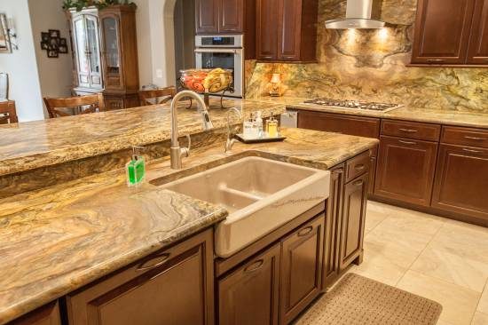 Phoenix Kitchen Remodeling Contractor. Open Concept kitchen with island seating and upscale features.